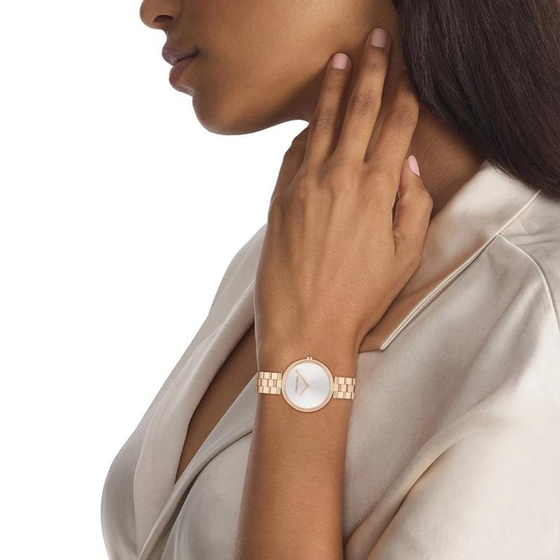 CALVIN KLEIN / watch quartz movement stainless steel strap 32mm gray dial women's watch 30 meters waterproof 25100013
