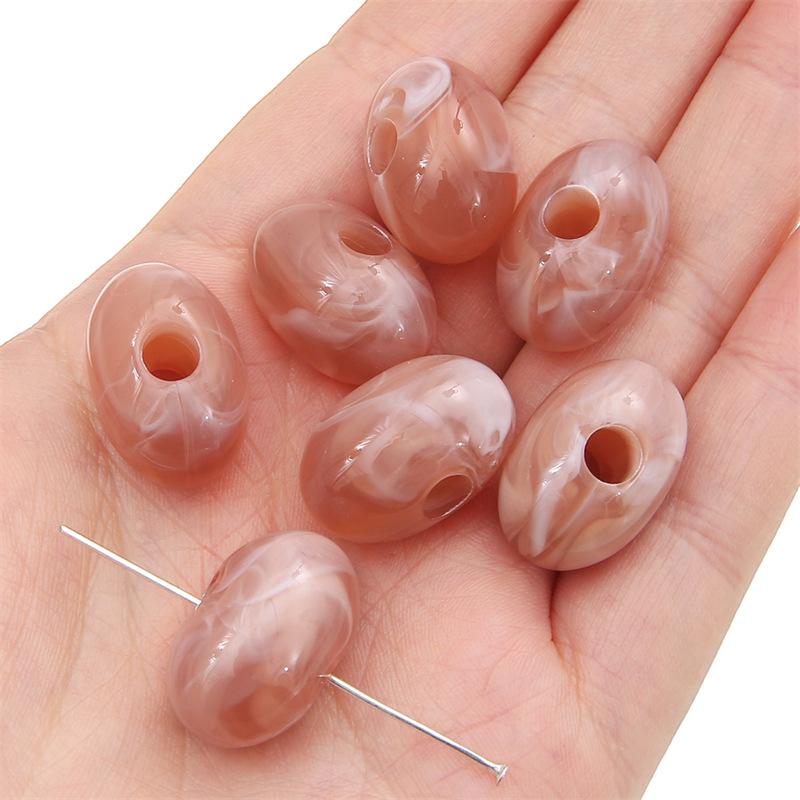 

Бусины для браслета ручной работы, акриловые двухцветные бусины с большим отверстием, бусины ручной работы, браслет, ожерелье, кулон, одежда, винтажные аксессуары 10 pcs