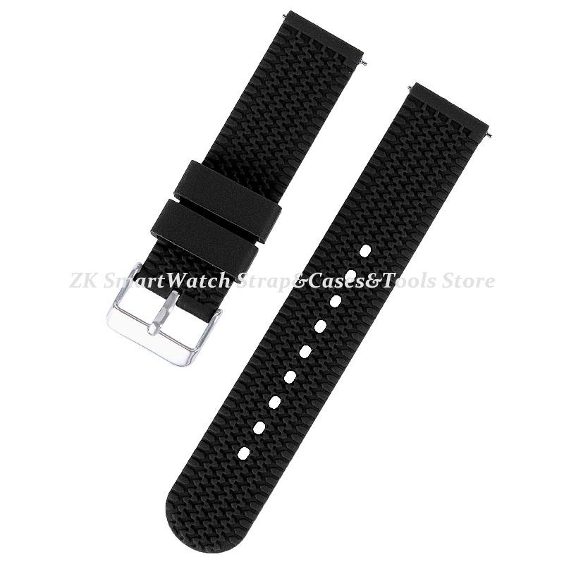 Universelle Uhrenarmbänder 22mm 20mm Schnellverschluss Silikonband Weiches Gummi Armband für Huawei Samsung Xiaomi Amazfit Smartwatch