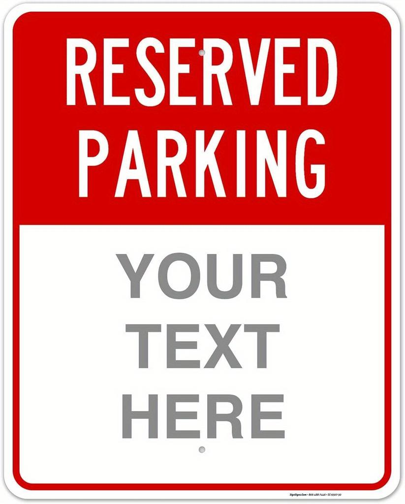 1pc 12"x18" SmartSign Custom Reserved Parking Sign | USA-Made 63 Mil Laminated Rustproof Aluminum | Add Logo/Text, Reflective Op
