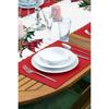New Year Concept Christmas Tree Printed Runner and Placemat Set 5 Pieces / Placemat Table Mat Dining Table Mat Coaster