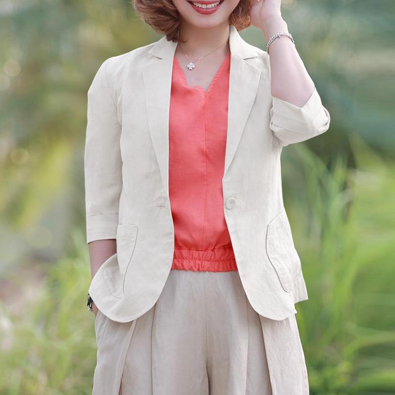 ZANZEA Women Casual Suit Collar Solid Color Long Sleeve Thin Cardigan Tops