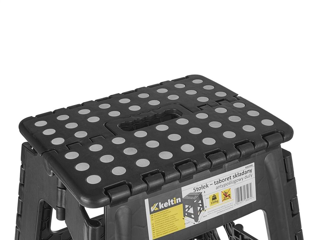 Stołek Składany Keltin Antypoślizgowy 39 Cm Duży 150 Kg Taboret K00399