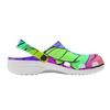 White EVA Clogs with Mystical Moon Print, Lightweight Slip On Garden Shoes, Breathable Beach Sandals, Indoor Outdoor Slippers for Men Women