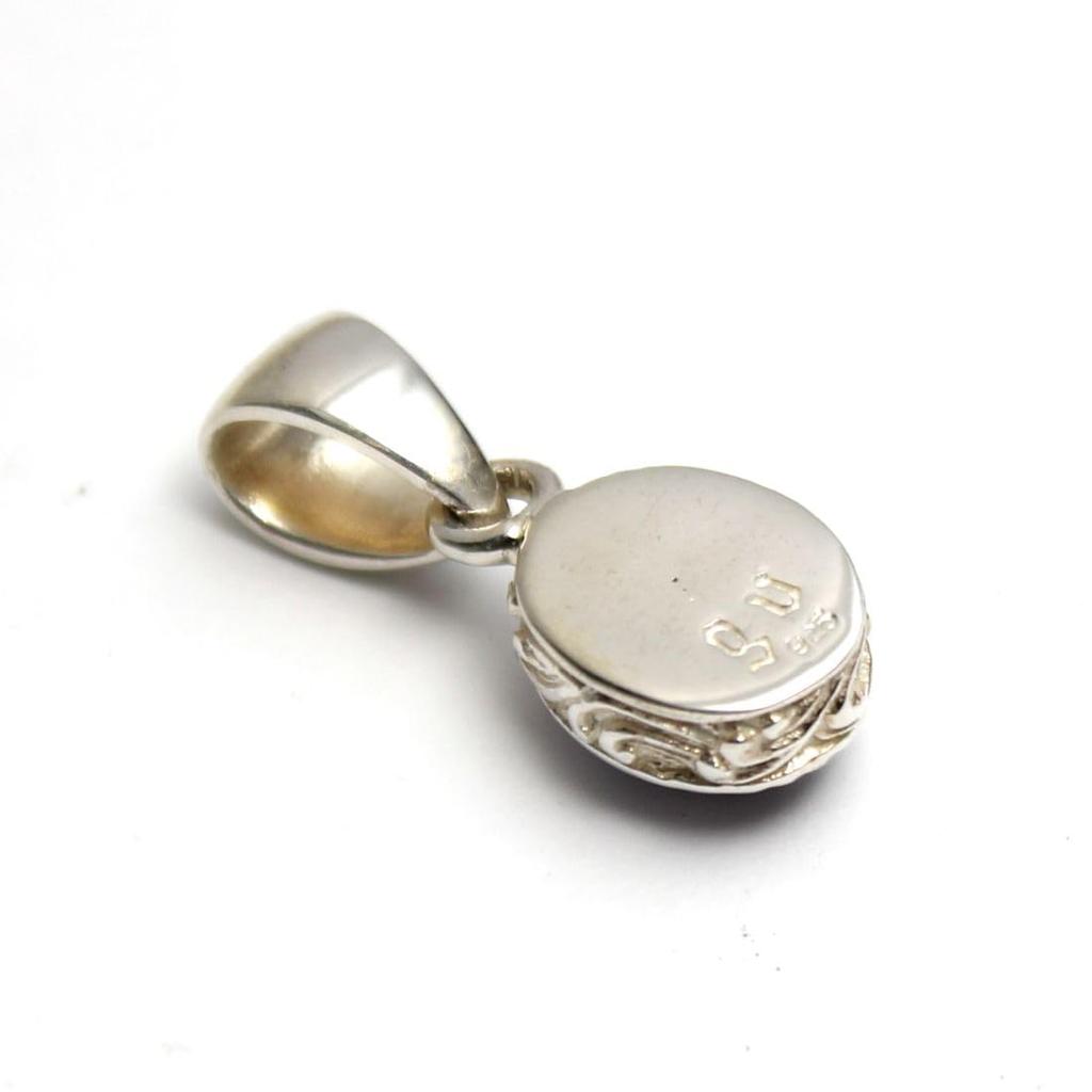 [goodvibrations] Fluorite Oval Pendant for Women, Sterling Silver 925, Good Vibrations