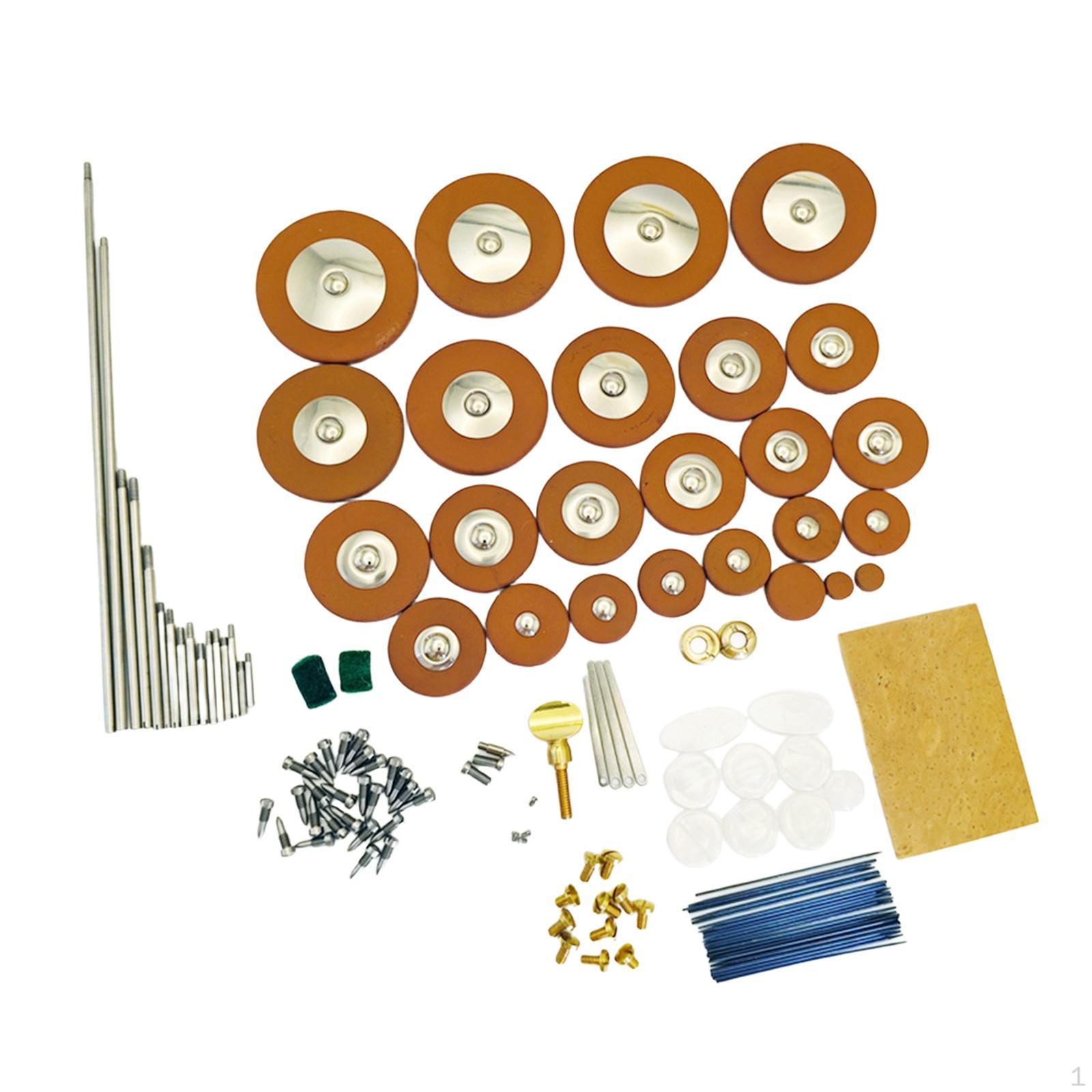 Набор для ремонта альт-саксофона, детали для обслуживания, подушечки для звуковых отверстий, инструменты для саксофона для белый