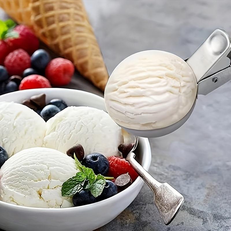 Stainless Steel Ice Cream & Fruit Scoop, Food-safe Spherical Digger for Melon and Papaya