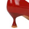 Mode Damen Schuhe Lackleder Flacher Ausschnitt Spitz Metall Strass Schnalle Einzelne Schuhe Damen High Heels