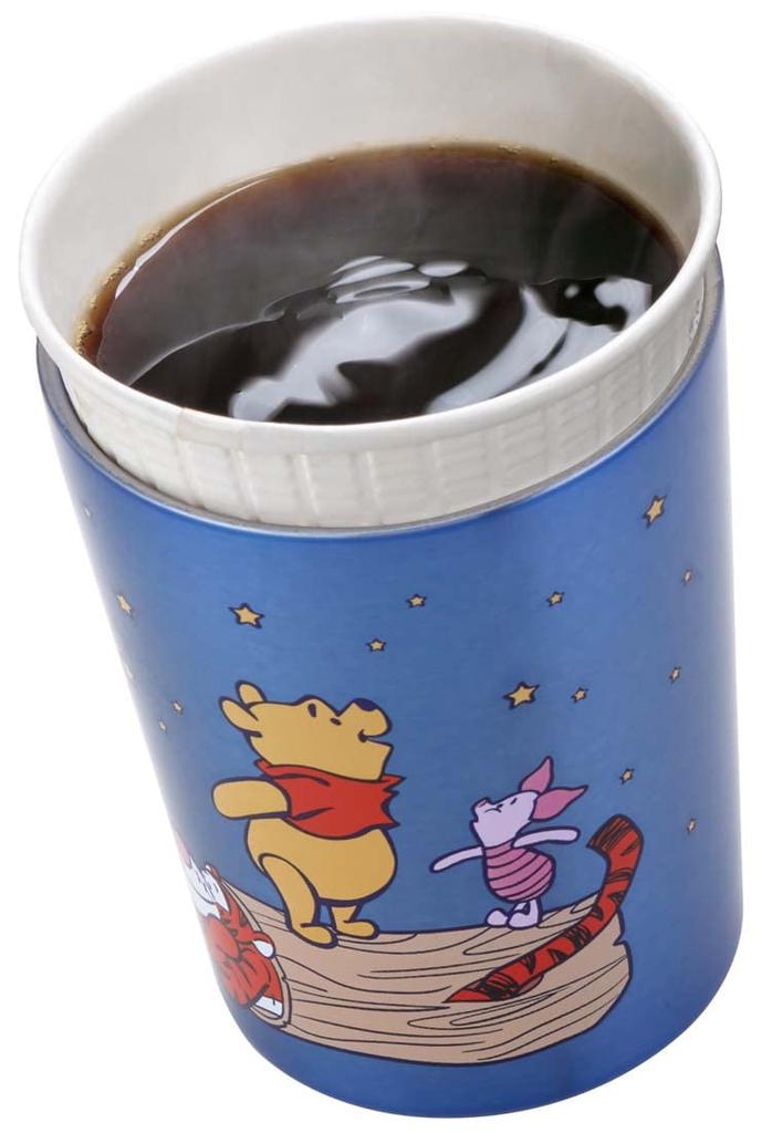 Skater Convenience Store Coffee Stainless Steel Tumbler 240ml S Disney Winnie the Pooh Outdoor Vacuum Insulation Thermal/Cold STCV1-A