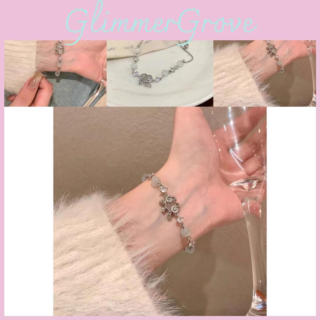 Elegant Modern Cat Eye Stone Bracelet With Delicate Zirconia Lock For Fashion Women