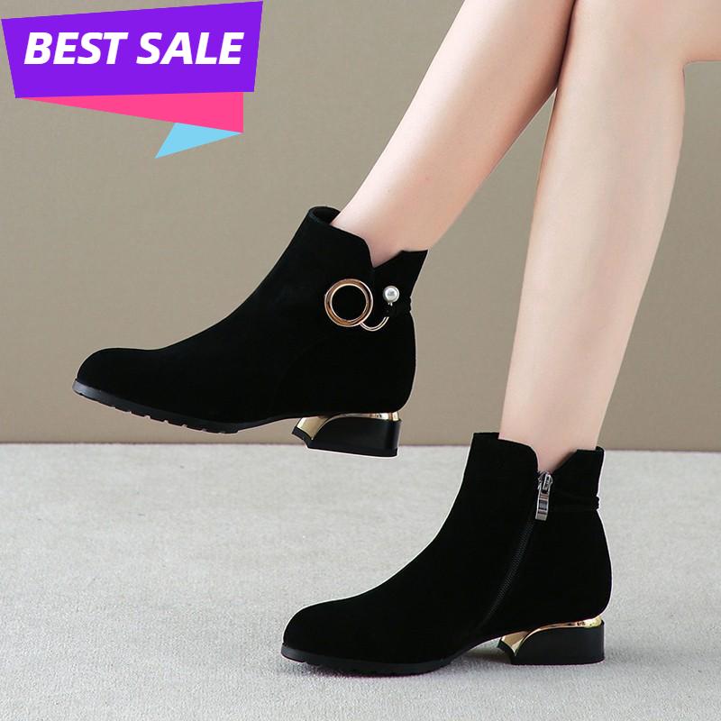 Dámské boty Zimní boty Boty na silném podpatku Kotníkové boty Neklouzavé Boty pro maminky Dámské Zimní boty Boty Ploché boty Plus velikost 35-44