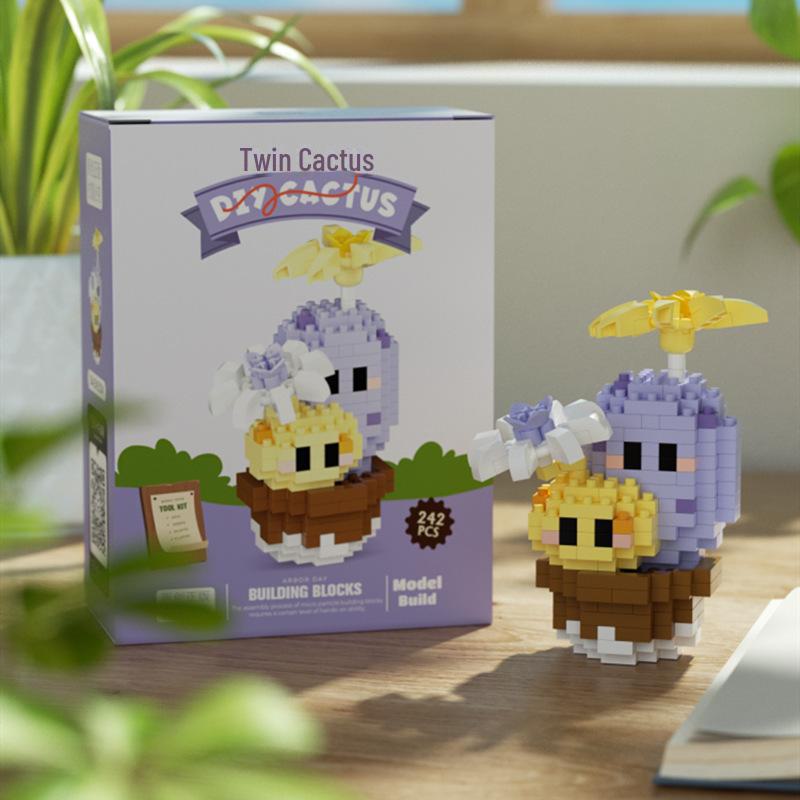 Hibiskusblüten-Bausteine – kompatibel mit Lego, lustiges Zusammenbauspielzeug für Kinder, ideal für den Valentinstag