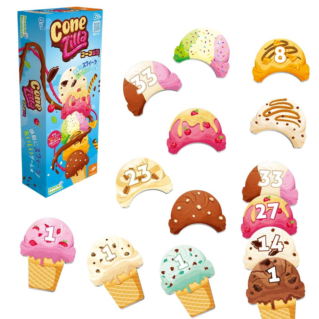 FoxMind Find the Numbers and Stack the Ice Brain Training Japanese Authentic Product ConeZilla Cream, Game, Packaging, CNZLA-JPN,