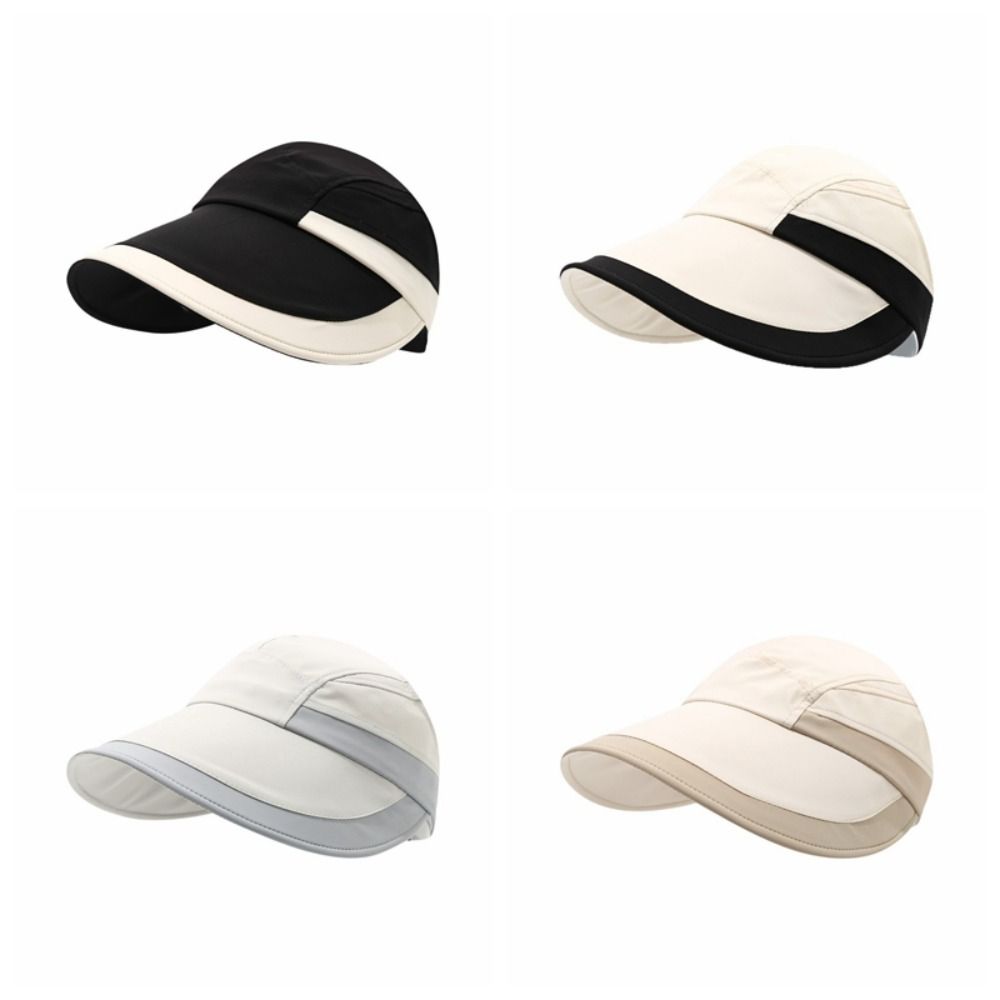Color Blocking Sunscreen Sun Hat Nylon Empty Top Hat Breathable Sunshade Hat  Outdoor