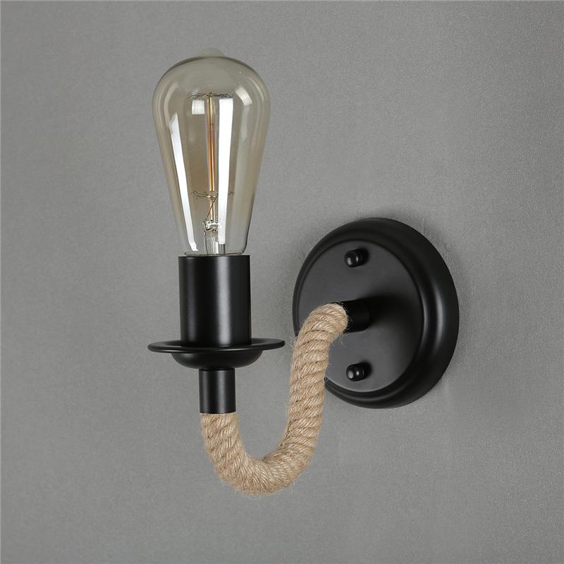 Wall Lamp Wall Decoration Retro Hemp Rope Lamp Rope Hemp Rope Retro Lamp Industrial Metal Lamp Lighting Decorative
