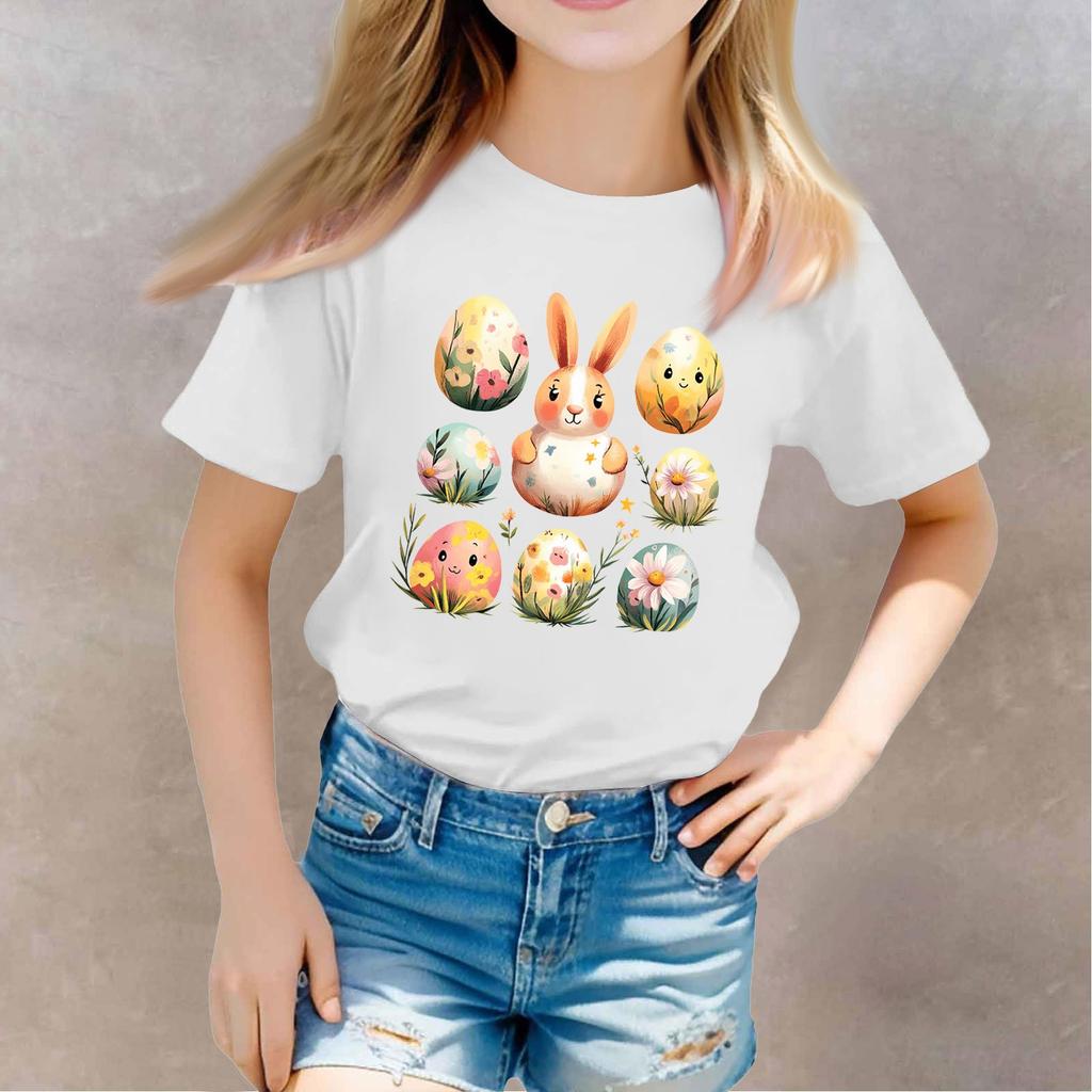 Toddler Girl Boy T-Shirts Kids Top Boys And Girls Printed Short Sleeved T-shirt