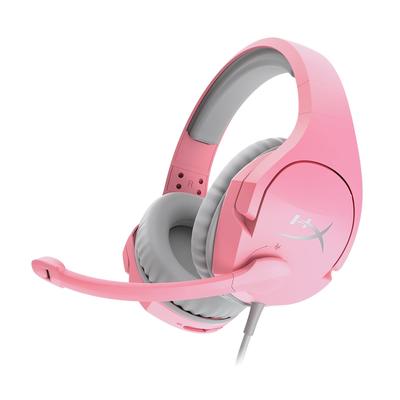 Auriculares para juegos HyperX Cloud Stinger Pink compatibles, ligeros, con garantía del fabricante de 2 años, para trabajo en casa, teletrabajo, videoconferencia, trabajo remoto, rosa