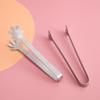 Stainless Steel Mini Food Clips For Sugar Cubes Ice Cube Tweezers Cute Baking Pastry Cake Decoration Candy Dessert Clips