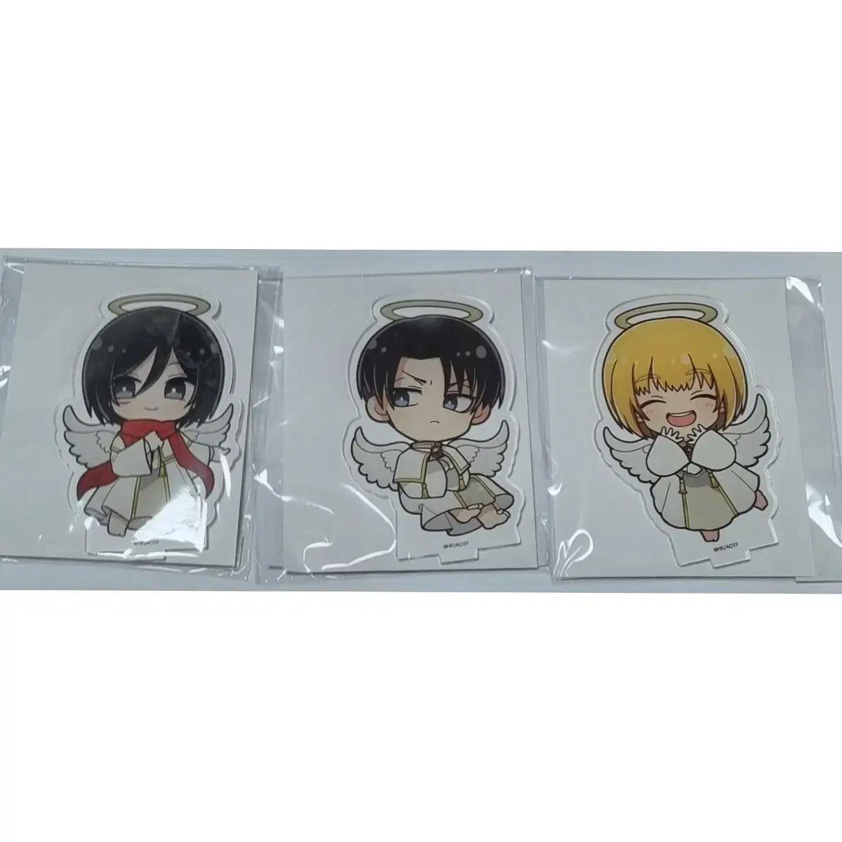 

Attack On Titan Angel Devil Cafe Acrylic Stand Levi Mikasa Armin