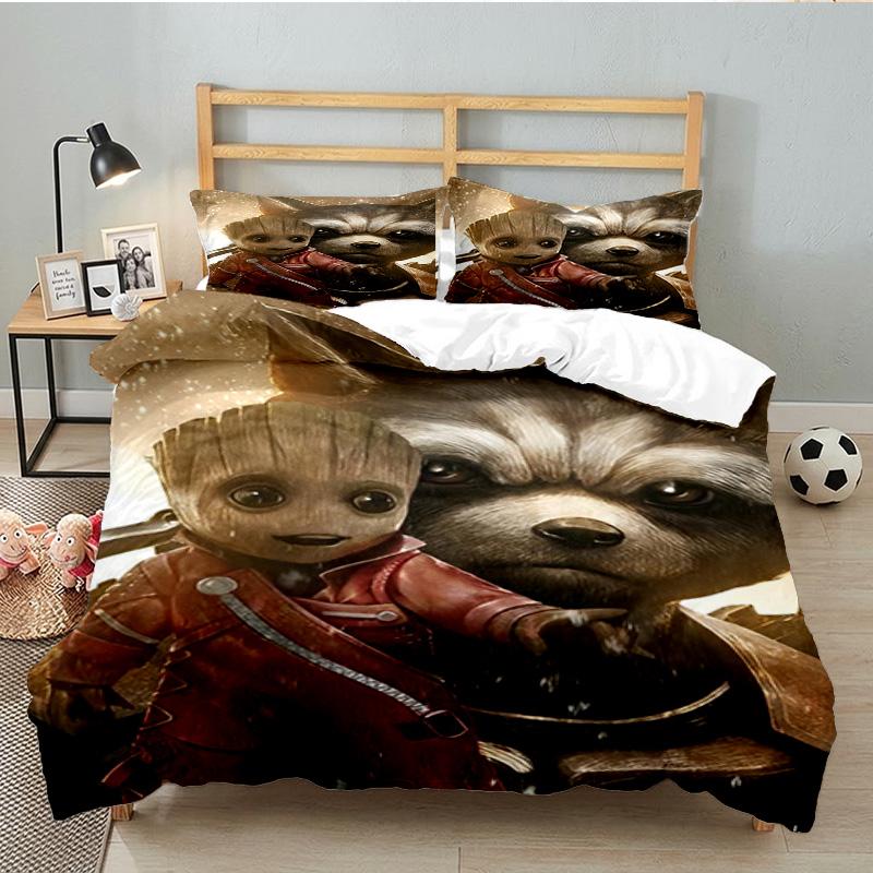 Gr-oot Valentine's Day 3PCS Bedding set,Ideal for 1pc Duvet Cover And 2pcs Pillowcases Perfect for Fan gift,Ideal for Bedroom, Dormitory