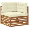 Outdoor Sofa Set with Cushions 7 pcs Natural and Cream