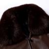 Fox Fur Genuine Leather Jacket with Detachable Down Lining, Winter New Middle-aged and Elderly Dad Wear Lapel Leather Jacket
