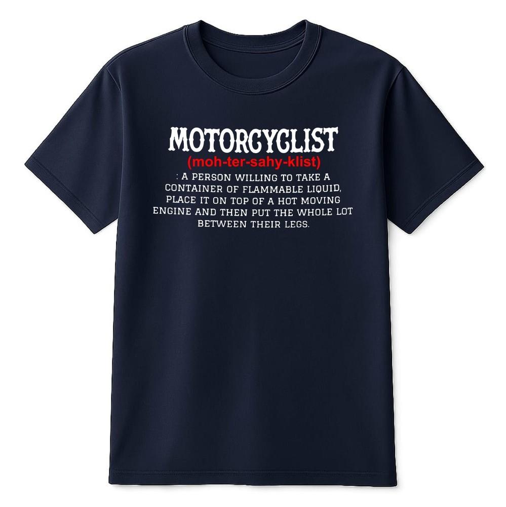 MOTORCYCLIST Dictionary Definition Funny Biker T Shirt Unisex Gift Idea Motorbike S