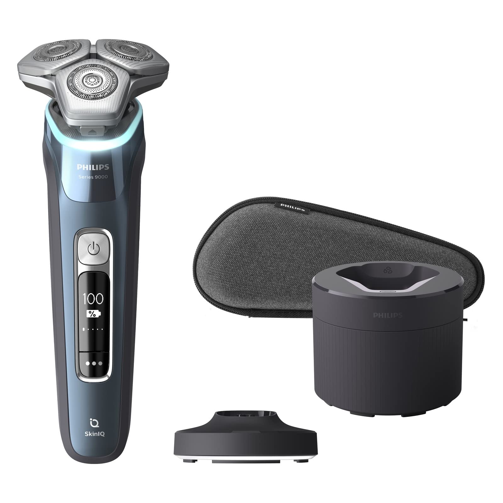 

[With Cleaner] Philips 9000 Series Men s Electric Shaver Electric Shaver Razor 72 Blades Personal Fit ShavingSkinIQ Technology Rotating Bath Shaving