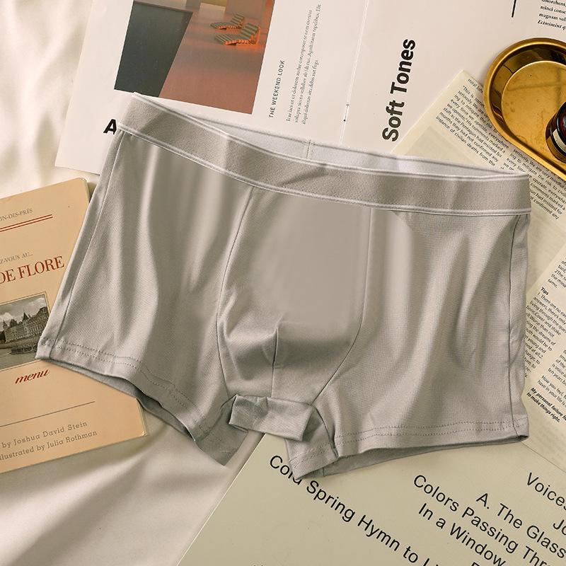 

Мужские антибактериальные, не вызывающие раздражения кожи трусы-боксеры средней и высокой талии для молодежи M size светло-серый