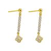 Flower Tassel Earrings Inlaid with Diamonds Long Earrings Light Luxury High-end Look To Make The Face Slim and Niche Earrings