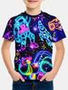 T-shirty Korean Children's Clothes 2025 Kids Neon Colorful Light Spring Clothes Children's Boy's Clothing Tops T-shirt for a Boy