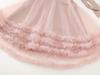 Korean Style Girls' Summer 2025 Bowknot Mesh Princess Party Dress