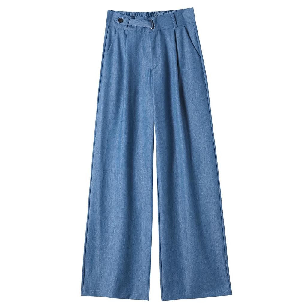 2025 Damen Sommer High-Waist Tencel Eisseide Weitbeinige Hosen
