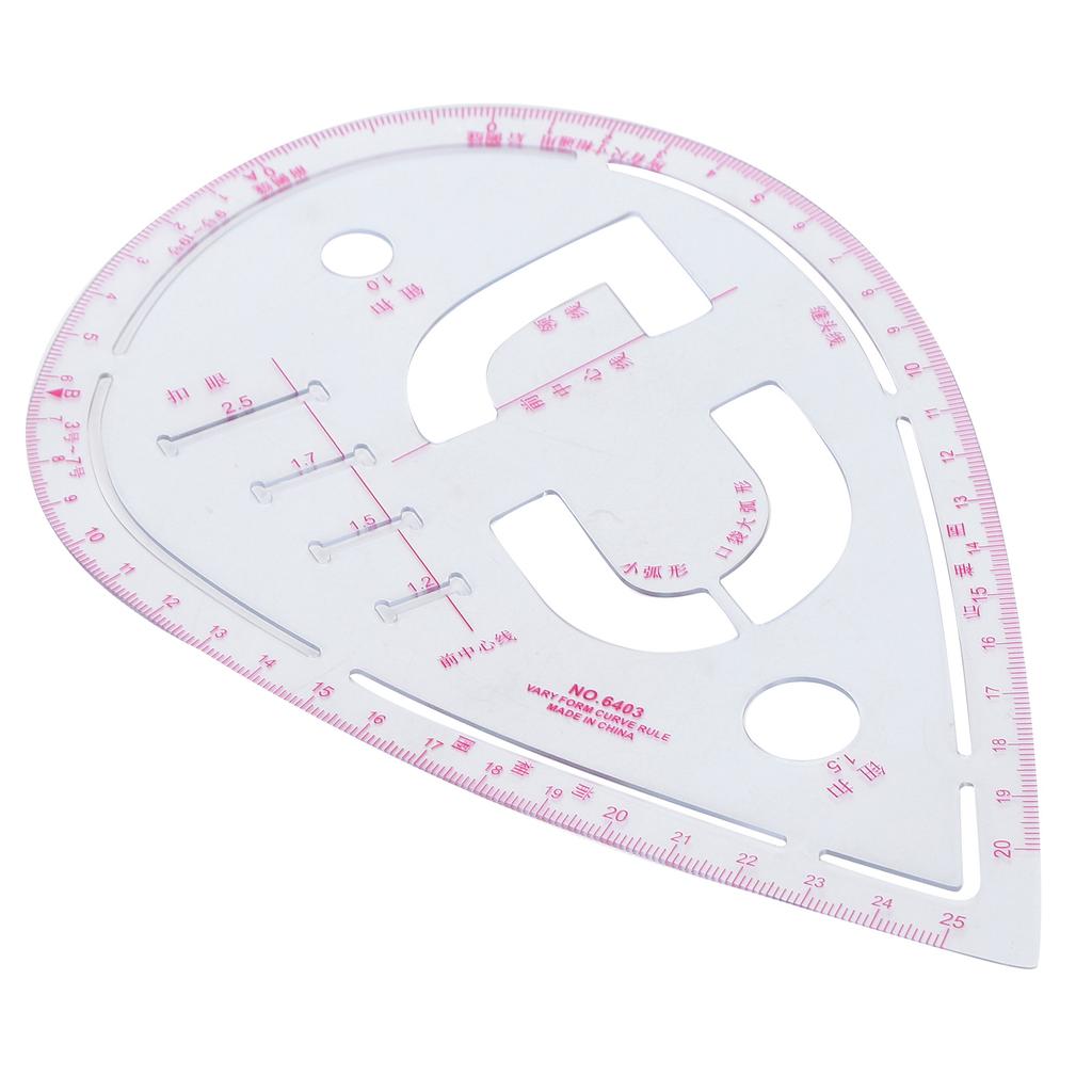 Sleeve Curve Ruler Plastic Tailoring Sewing Button Positioning Proofing Clothing Design Tool