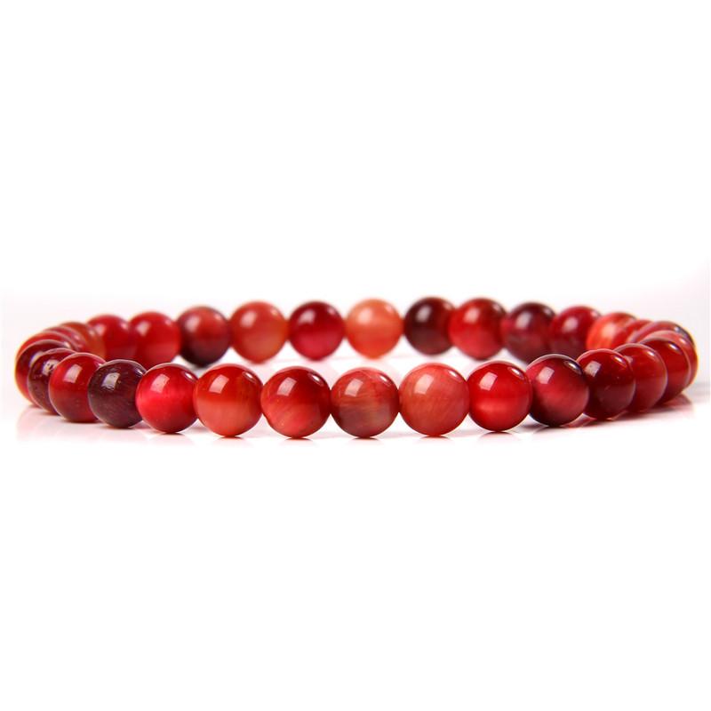 6mm Chakra Beads Energy Bracelet Natural Round Agates Onyx Stone Stretch Bracelet Bangles for Women Men Handmade Yoga
