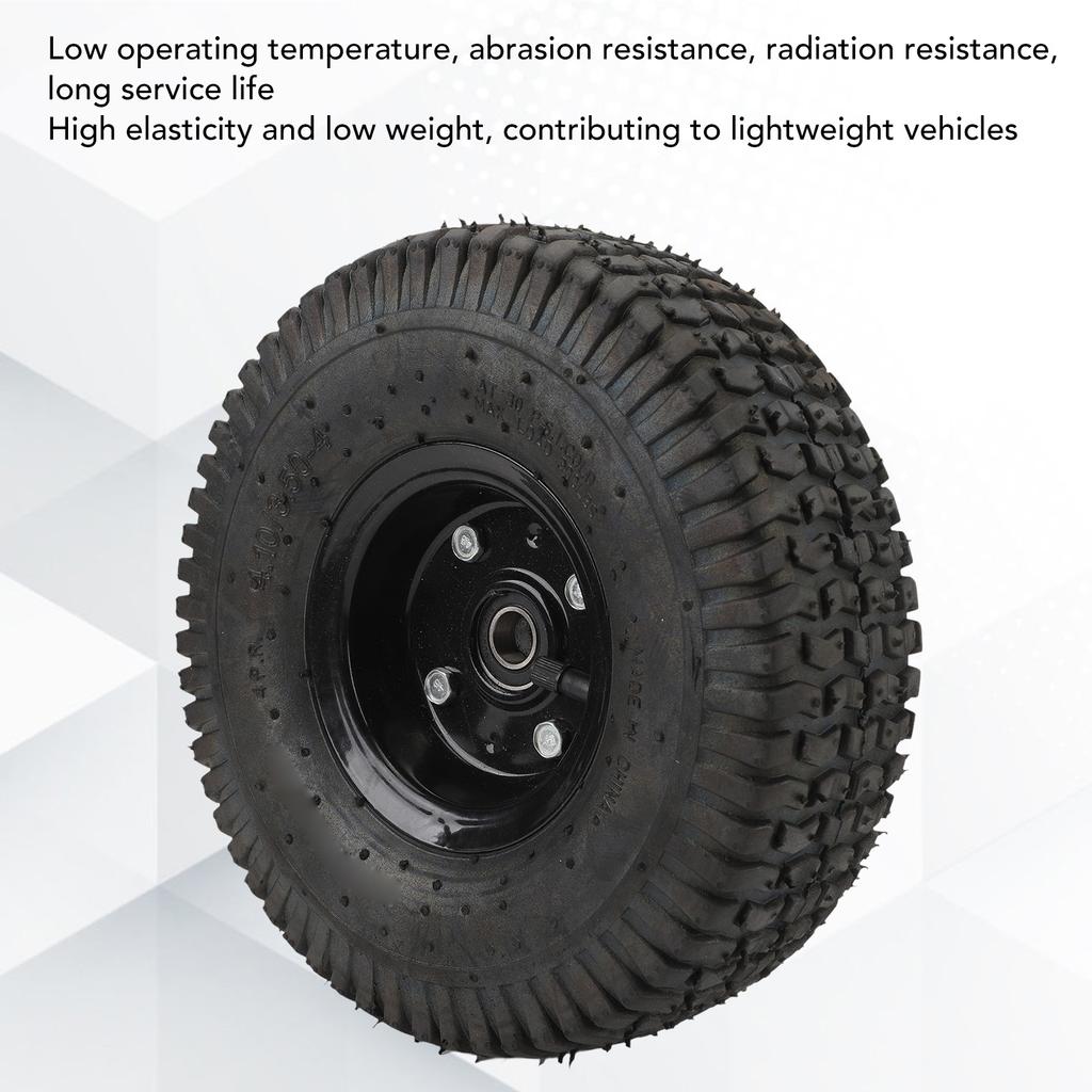 4.10/3.50‑4 Trolley Inflatable Wheels Professional Replacement Wear Resistance Cart Rubber Wheels for Luggage Trolley Garden Tool Cart