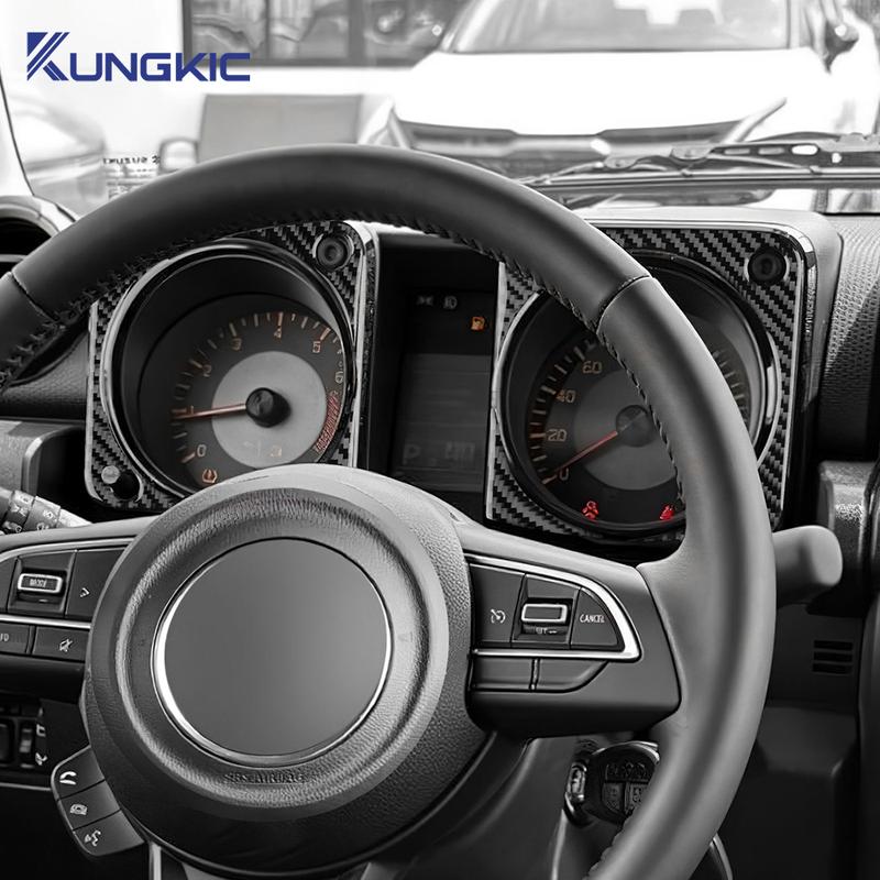 For Suzuki Jimny      2024 2025 Real Soft Carbon Fiber Sticker LHD RHD Car Speedometer Frame Accessories