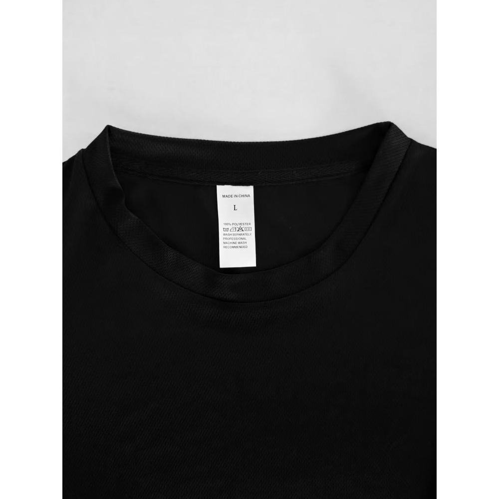 Lightweight Polyester T-shirt Men Summer Goat Letter Graphic Outdoor Leisure Oversized Breathable Comfortable Quick Dry Running T-shirt Top