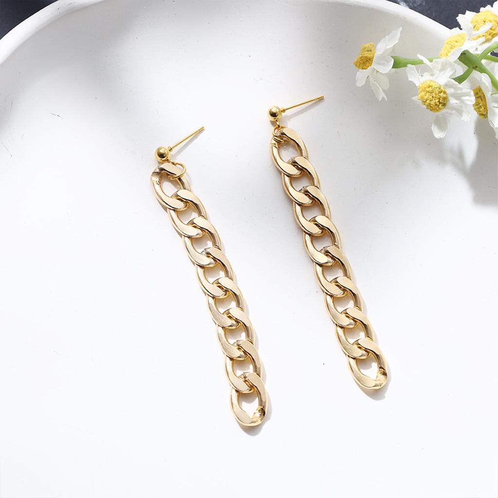 Clip Chain Earrings for Women No Needed Dangle Drop Earrings