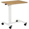Standing Desk Height-Adjustable Incl. 4 Casters C-Shape 65 Cm X 48 Cm X 70-110 Cm Natural + White