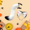 Soft Plush Cat Fox Ears And Tail Set with Adjustable Strap for Cosplay Costume Party Performance Dress up