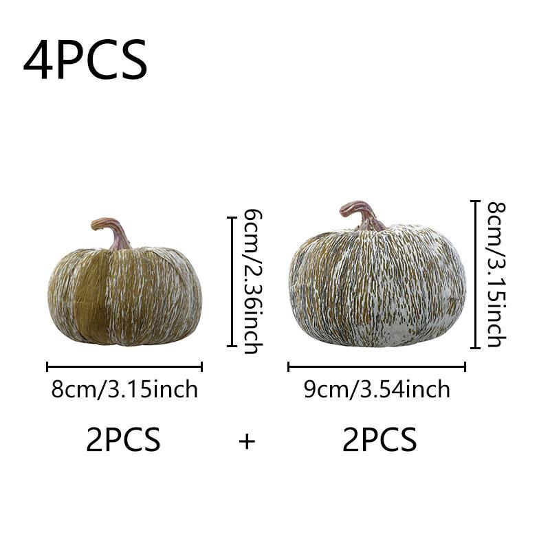 

1 набор реалистичных искусственных тыкв в деревенском стиле, яркий осенний декор для дома, праздник урожая в честь Дня благодарения и осенний декор 1SET