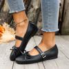 Girls Mary Jane Flats Adjustable Buckle Strap Square Toe Ballet Shoes Lightweight Comfortable Casual Footwear for Daily Wear