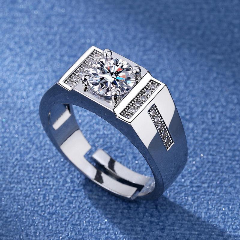 2021 Самое продаваемое мужское регулируемое кольцо с полным бриллиантом в корейском стиле - Модные и элегантные украшения