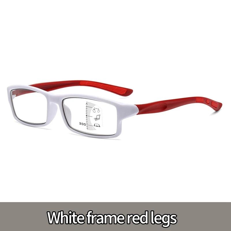 Mens Multifocal Progressive Reading Glasses Anti Blue Light Near Far HD Lens Eyewear Retro Style Diopters +1.0 To +4.0