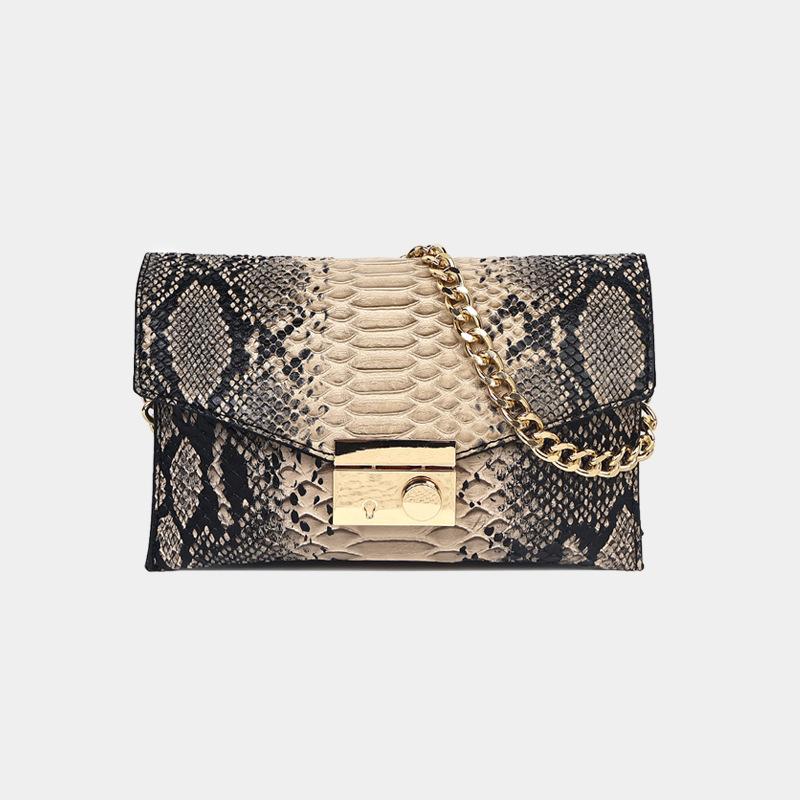 Snake Patterned Crossbody Bag, Women s Small Square Bag, Three-dimensional Underarm Bag, PU Spring and Summer Style Bag, Large Capacity Women s Bag