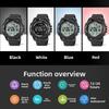 Student Digital Waterproof Led Watch With Large Dial And Night Glow For Teens