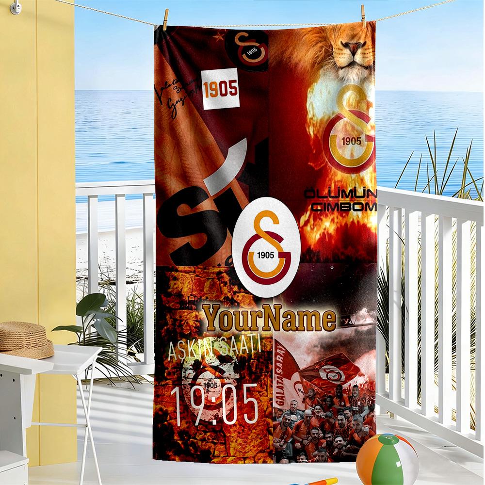 Galatasaray Customize Text Beach Towel Soft Durable Quick-Dry Portable for SwimmingBeachCamping Travel Beach AccessoriesGym