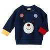 MIKIHOUSE HOT BISCUITS Baby Wear Pack: Sweatshirt & Pants for Boys and Girls, Navy Blue, 70cm, 74-9917-496, Baby Gift