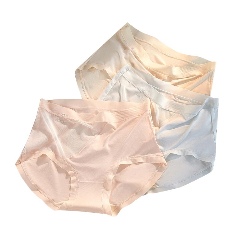 Yiershuang [7A Antibacterial Mulberry Silk Crotch] Women's Underwear, Summer Thin Style, Class A High-Waist Tummy Control Triangle Panties